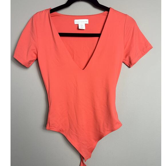 House of‎ Harlow 1960 V-neck short sleeve bodysuit Size Small - Picture 1 of 8